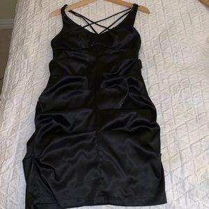 Crisscross  Sexy Black Dress